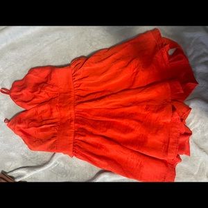 Orange dress wore it once